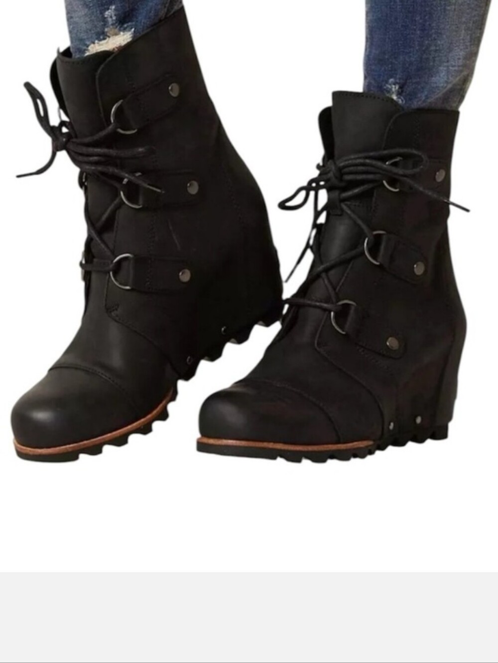 Sorel Black‎ Lace-Up Boots